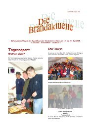 Zeltlagerzeitung vom 21.07.05 - Jugendfeuerwehr OsnabrÃ¼ck