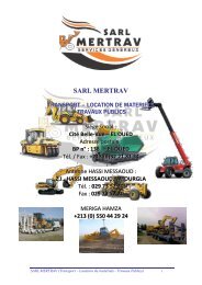 sarl mertrav - Made-in-algeria.com