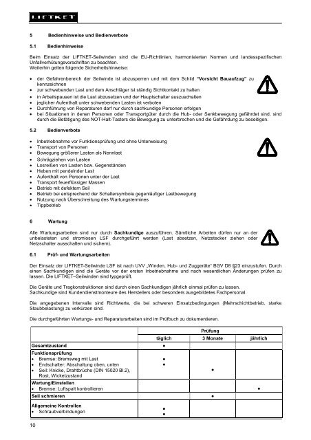 LIFTKET â Seilwinde (LSF) - liftket.de