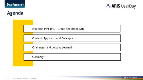 Using ARIS for Process Standardization in DHL ... - Software AG