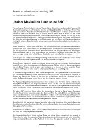 Kaiser Maximilian I. und seine Zeit - Zirl