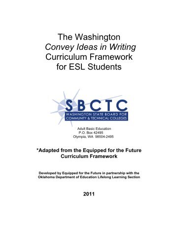 Convey Ideas in Writing Curriculum Framework - Washington State ...