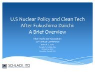 U.S Nuclear Policy and Clean Tech After Fukushima ... - IPBA 2012