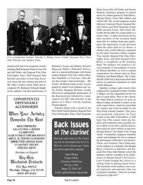 Volume 33 Number 3 June 2006 - International Clarinet Association
