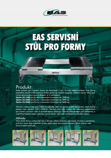 EAS SERVISNÃ STUL PRO FORMY