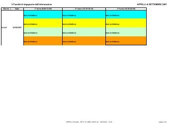 APPELLI V FacoltÃ  _ SETT_07_WEB_180707 - home page risorse