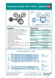 lab spectro DÃ©tendeur bouteille FM 61 - Spectron