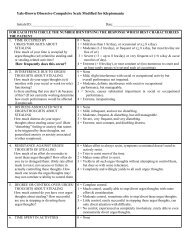 Yale-Brown Obsessive-Compulsive Scale ... - Pathways Institute