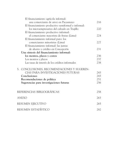 El financiamiento Informal en el PerÃº