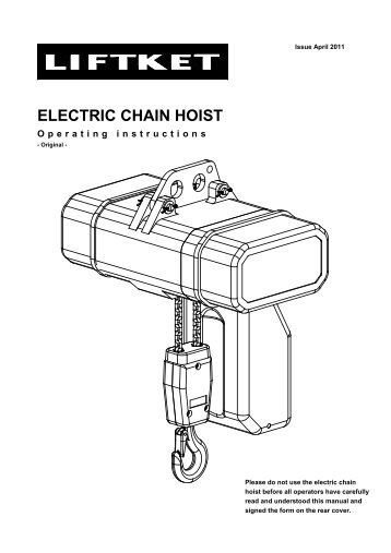 ELECTRIC CHAIN HOIST -  liftket.de