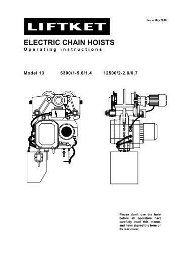 ELECTRIC CHAIN HOISTS - liftket.de