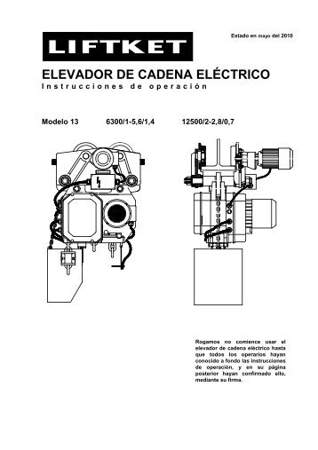 ELEVADOR DE CADENA ELÉCTRICO - liftket.de