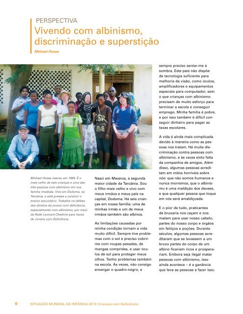 CrianÃ§as com DeficiÃªncia - UNICEF Mozambique - Home page
