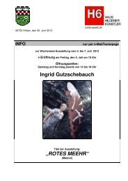 Ingrid Gutzschebauch âROTES MEEHRâ - Haus Hildener KÃ¼nstler