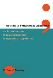 SYNTAX IN FUNCTIONAL GRAMMAR