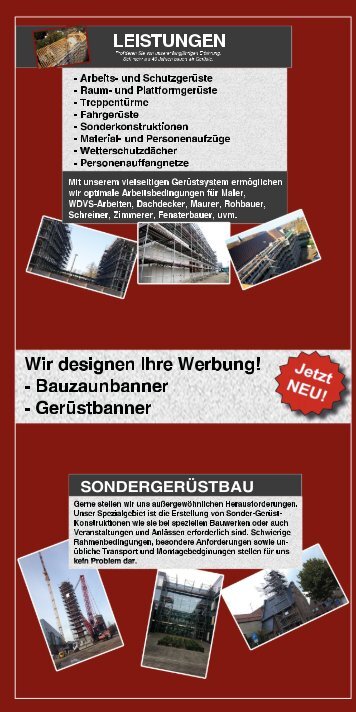 WirdesignenIhreWerbung! -Bauzaunbanner -Gerüstbanner