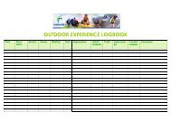 OUTDOOR EXPERIENCE LOGBOOK - Outdoors WA