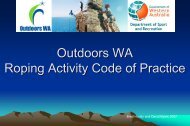 OWA Roping Activity Code of Practice - Outdoors WA