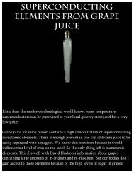 Superconducting Elements from Grape Juice