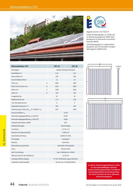 Preisliste Endkunde - Solarbayer GmbH