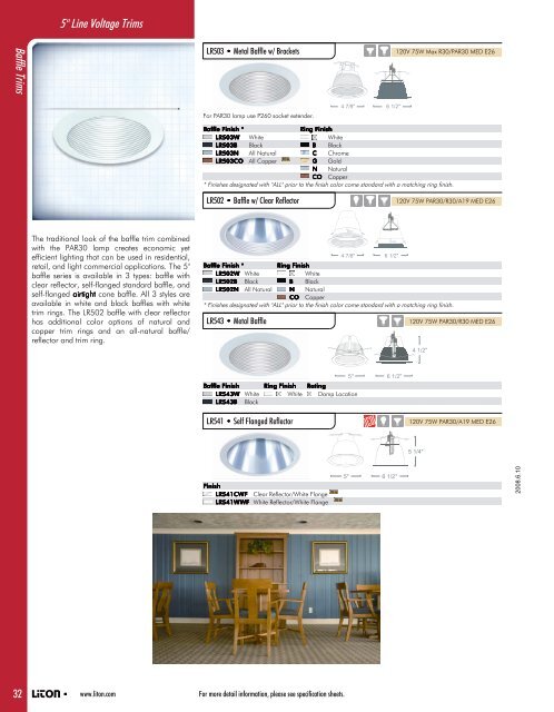 general purpose line voltage downlighting - LITON Lighting