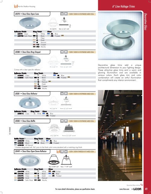 general purpose line voltage downlighting - LITON Lighting