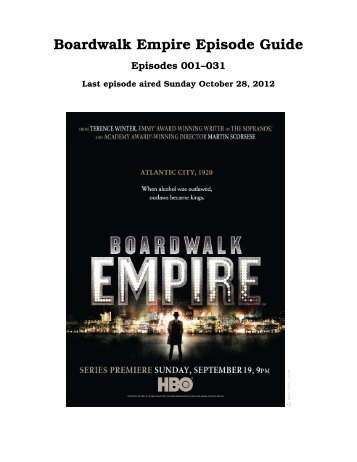 Boardwalk Empire Episode Guide - INAF/IASF-Bo