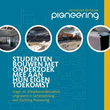 xxxxx st Pioneering Boek Afstudeer opdr.indd - Stichting Pioneering