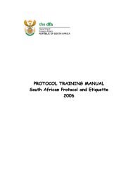 PROTOCOL TRAINING MANUAL South African Protocol ... - SALGA