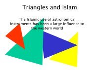 Triangles and Islam