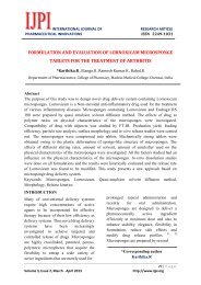 formulation and evaluation of lornoxicam microsponge tablets ... - IJPI