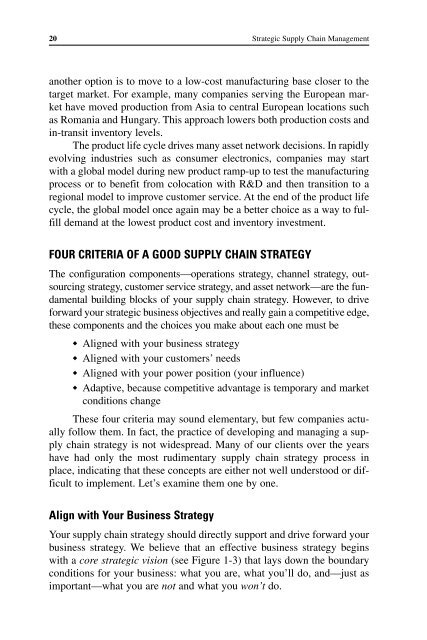 Strategic Supply Chain Management - Supply Chain Online