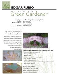 EDGAR RUBIO - The Monterey Bay Green Gardener Program