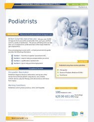 Podiatrists - WelcomeBC