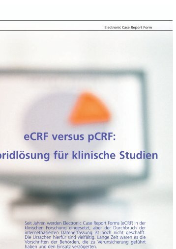 eCRF versus pCRF: Hybridlösung für klinische Studien