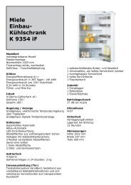 Miele Einbau- Kühlschrank K 9354 iF