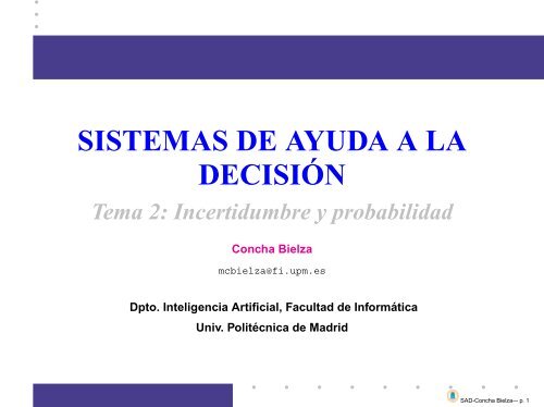 Incertidumbre - Departamento de Inteligencia Artificial