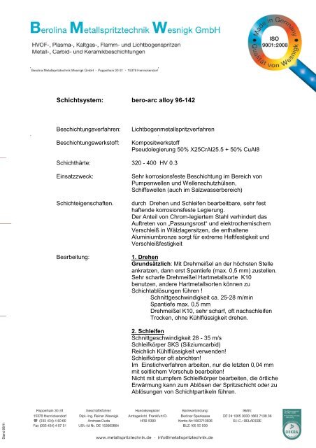 Download: Schichtsysteme bero-arc.pdf - Kompetenznetz Mittelstand