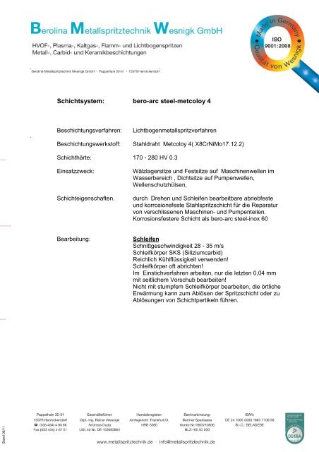 Download: Schichtsysteme bero-arc.pdf - Kompetenznetz Mittelstand