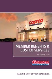 MEMBER BENEFITS & COSTCO SERVICES