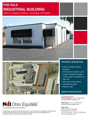 1925 e livingston avenue industrial bldg for sale - Ohio Equities, LLC