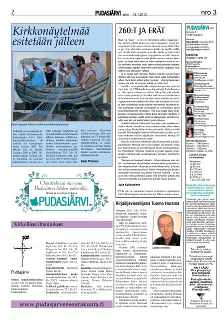 Pudasjarvilehti-3-20.. - PudasjÃ¤rvi-lehti ja VKK-Media Oy