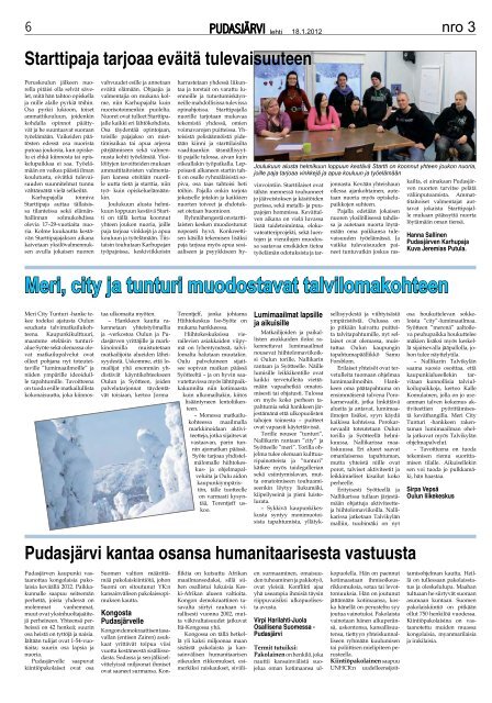 Pudasjarvilehti-3-20.. - PudasjÃ¤rvi-lehti ja VKK-Media Oy