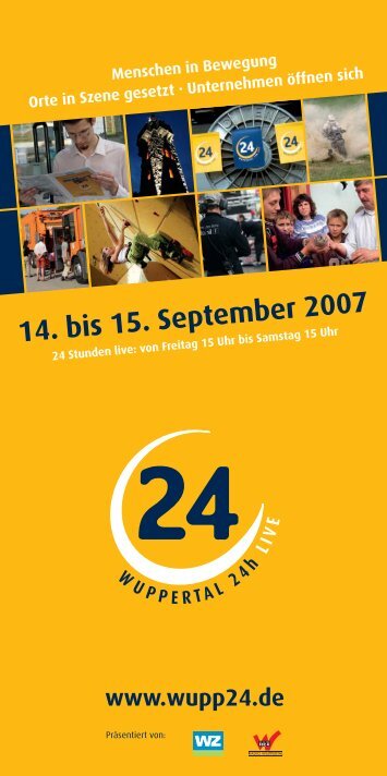 14. bis 15. September 2007 www.wupp24.de