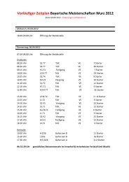 Vorläufiger Zeitplan Bayerische Meisterschaften Wurz ... - Lipperthof