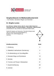 Graphentheorie im Mathematikunterricht - Fakultät für Mathematik ...