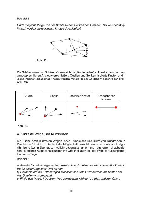 Graphentheorie im Mathematikunterricht - Fakultät für Mathematik ...