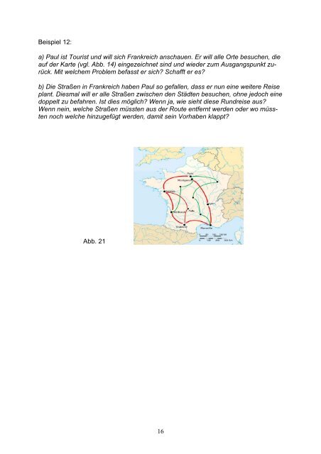 Graphentheorie im Mathematikunterricht - Fakultät für Mathematik ...