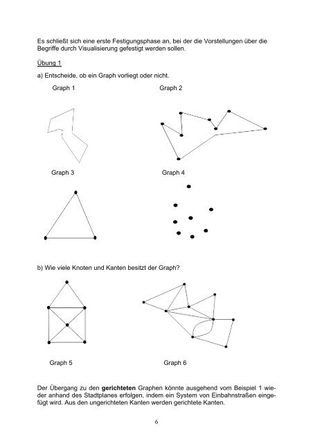 Graphentheorie im Mathematikunterricht - Fakultät für Mathematik ...