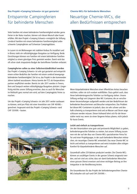 Jahresbericht 2010 - Schweizerische Stiftung fÃ¼r das cerebral ...
